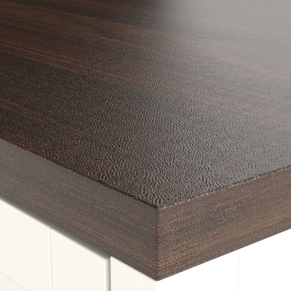 Extendable Kitchen Island Table with Power Outlet Storage Glass Doors Walnut