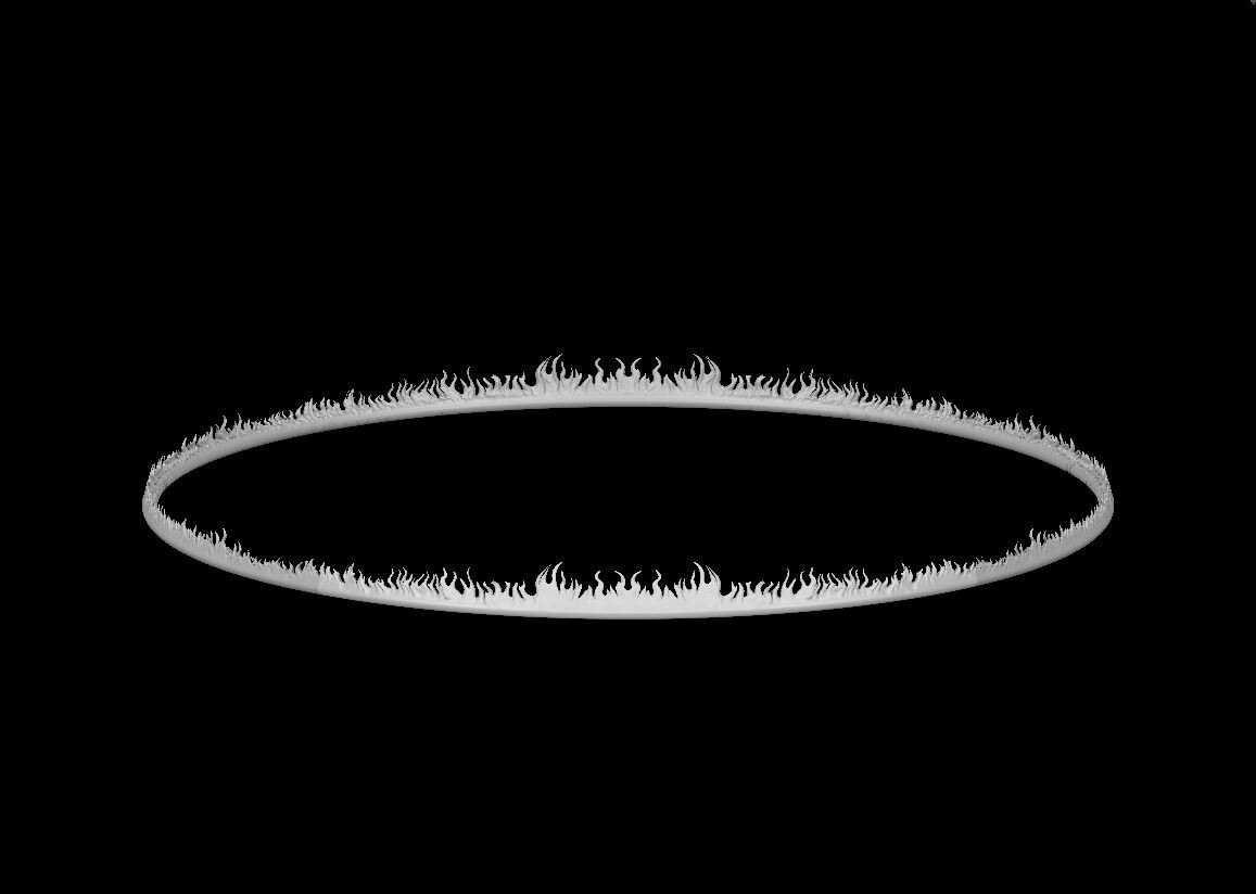 Fireball Radius Ring Spell Effect 28mm Scale DND D&D Tabletop Mini