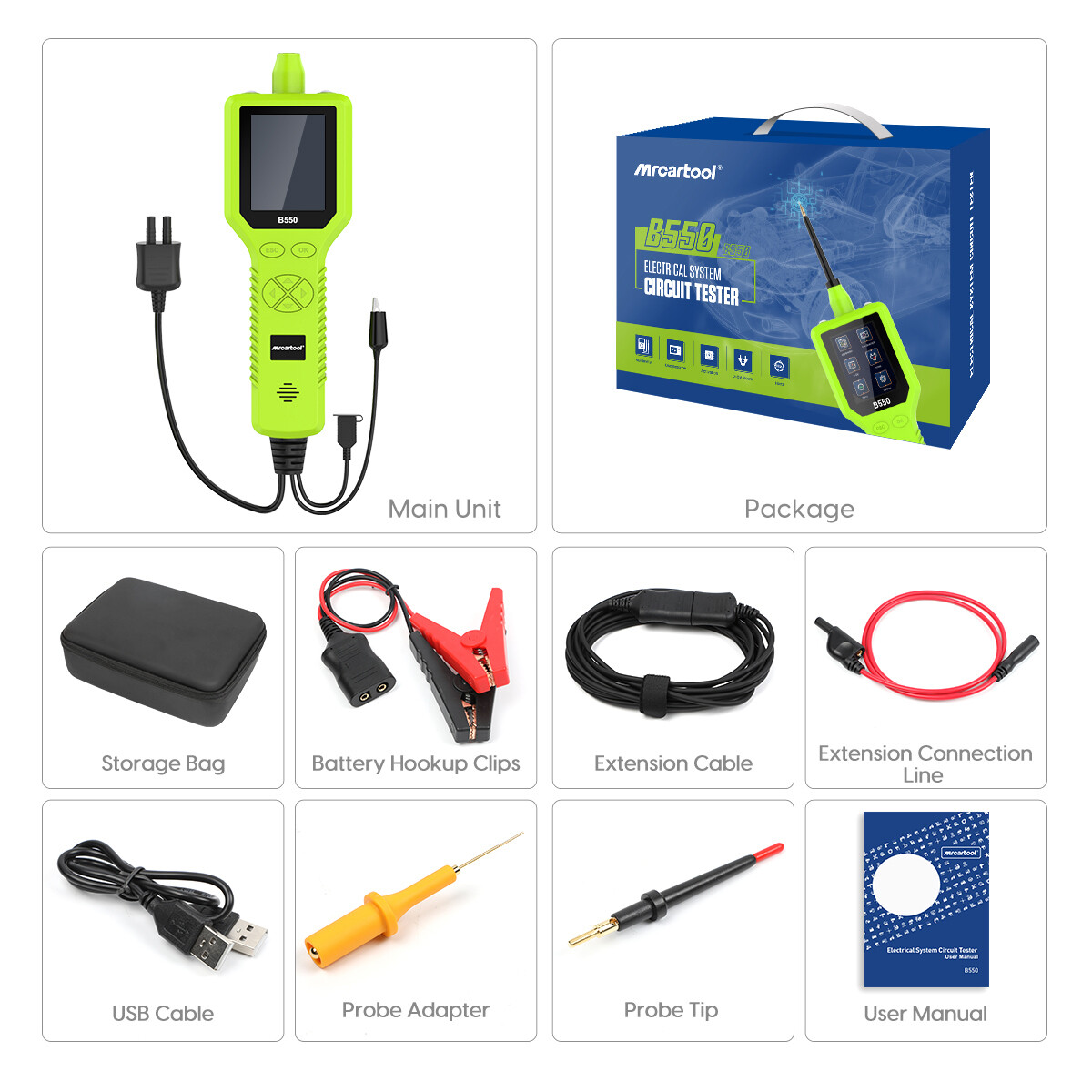 MRCARTOOL® B550 0-5V Probe Circuit Analyzer Electronic Circuit Test Tool