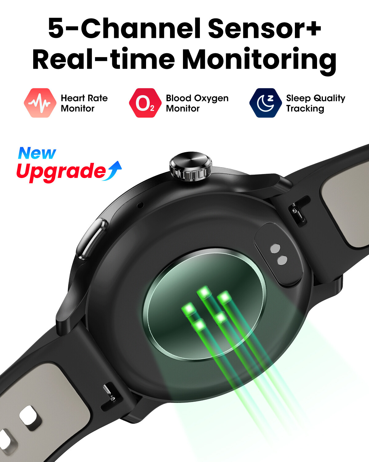 1.43" HD Smart Watch For Android iOS AMOLED Display 3ATM waterproof Compass GPS
