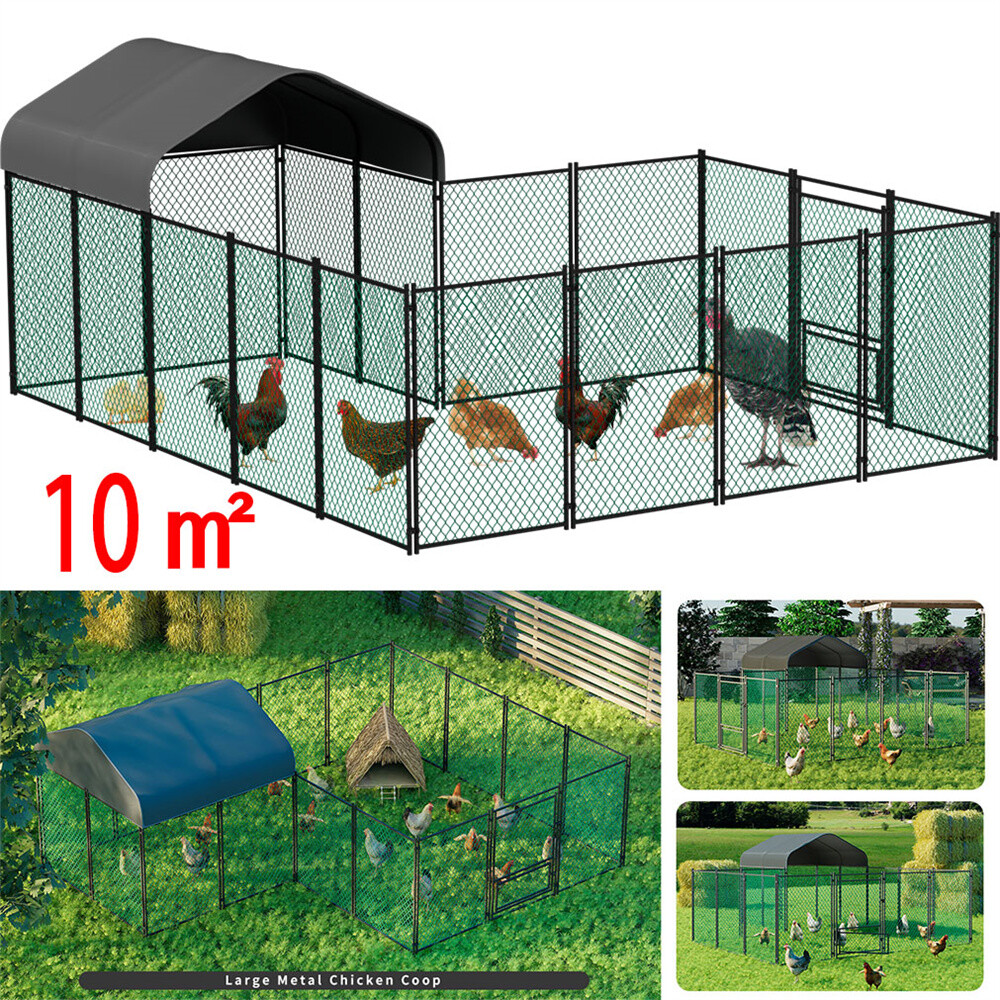 13x11ft Walk in Coop Chicken Run Backyard Hen House Poultry Rabbit Cage Habitat