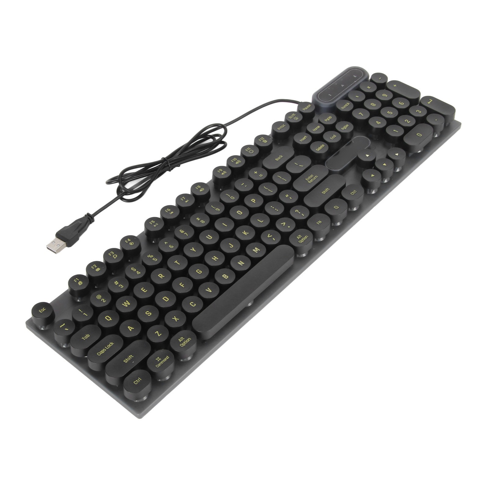 USB Gaming Keyboard 104 Keys Ergonomic Backlit For Desktop Excellent