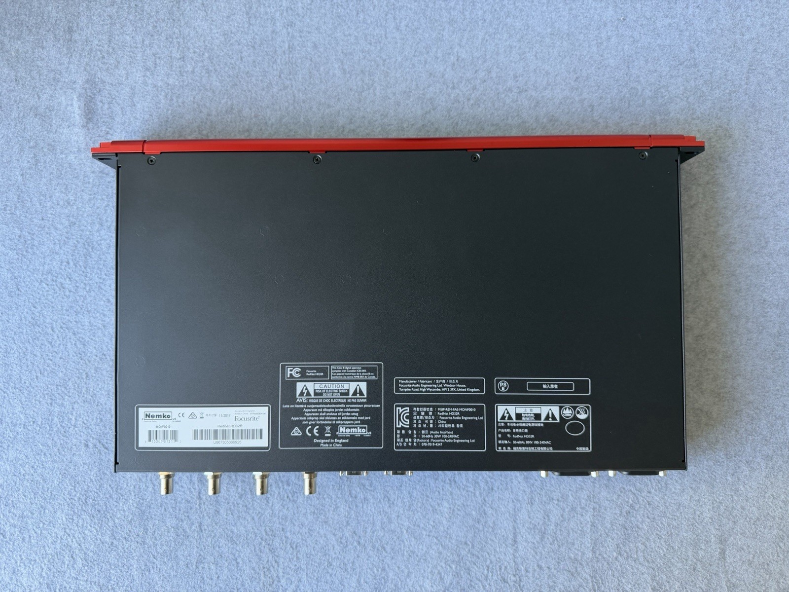 Focusrite RedNet HD32R Dante to Pro Tools HD Bridge Dual PSU Pro Studio Interfac
