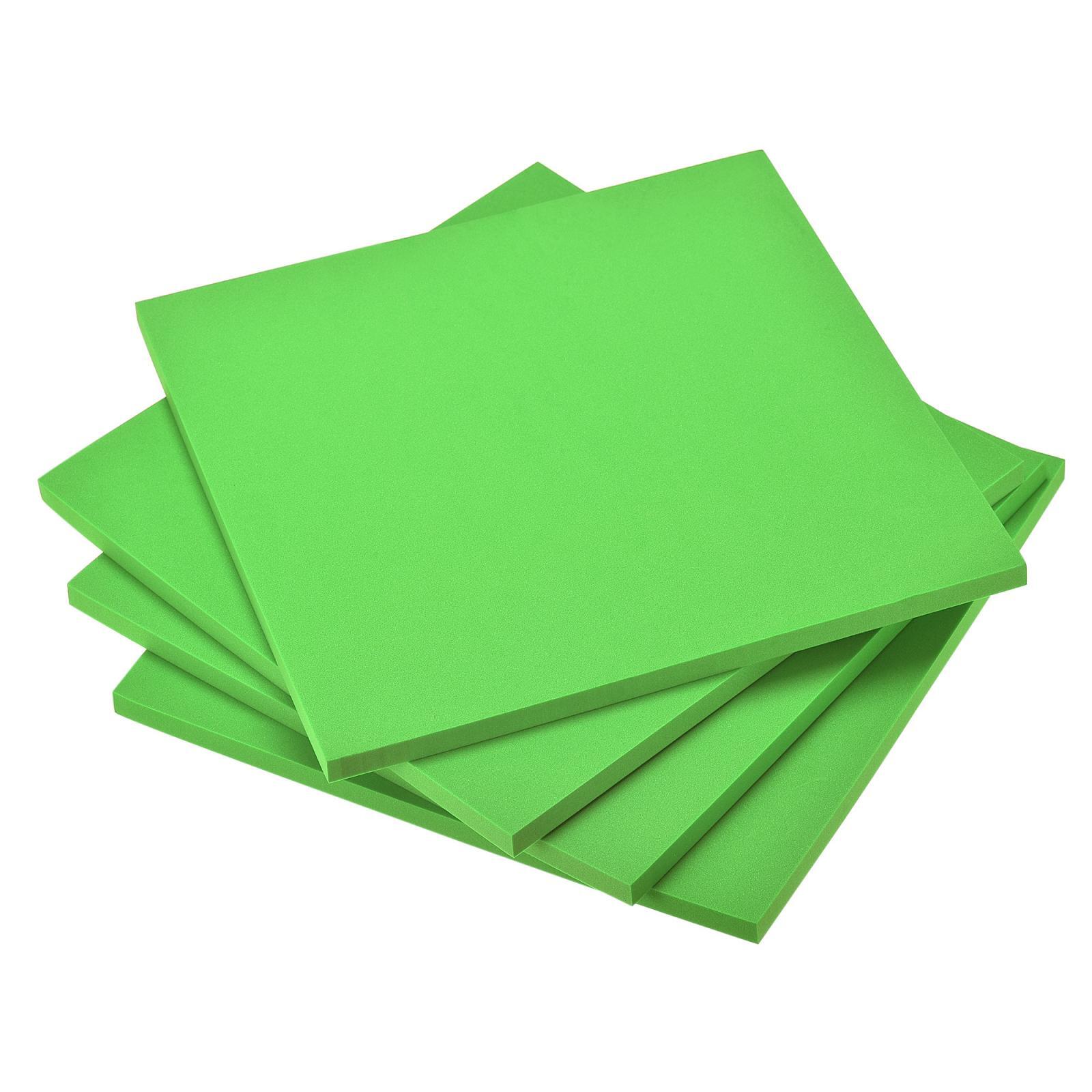 Green EVA Foam Sheets 10 x 10 Inch 10mm Thickness for Crafts DIY Projects 4 Pcs