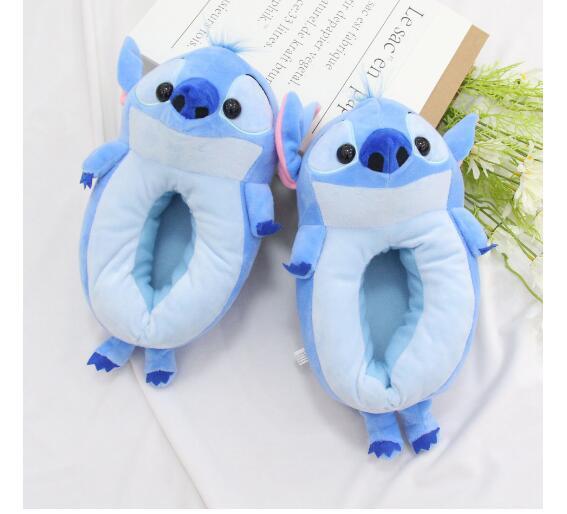 Cartoon Couple Home Slippers Plush Slippers Stitch Autumn Winter Cotton Slipper