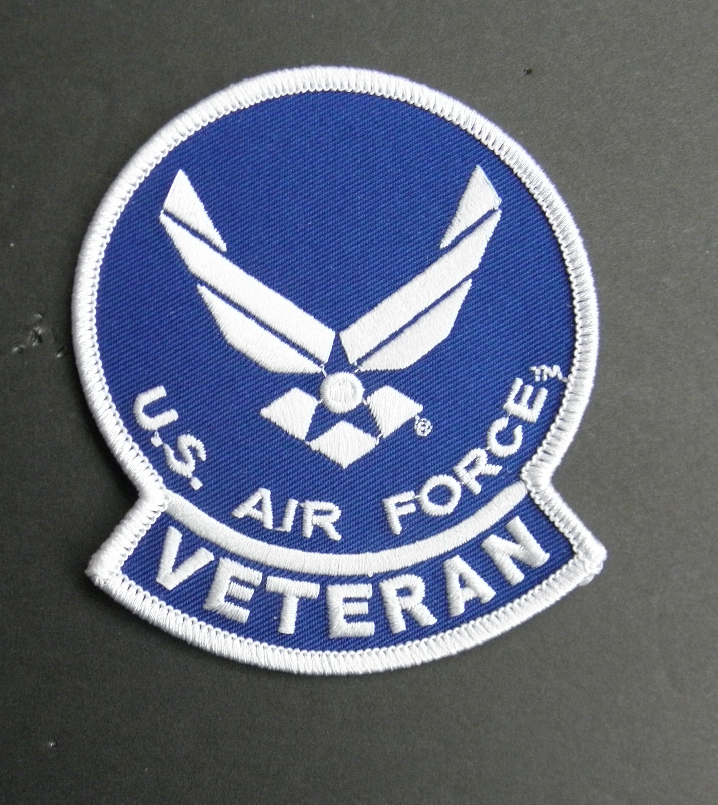 US AIR FORCE VETERAN WINGS VET SHIELD EMBROIDERED PATCH 3.1 x 3.7 INCHES USAF