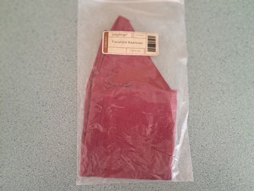 Longaberger Fabric Liner in Paprika red for your Vacation Keepsake Basket NEW