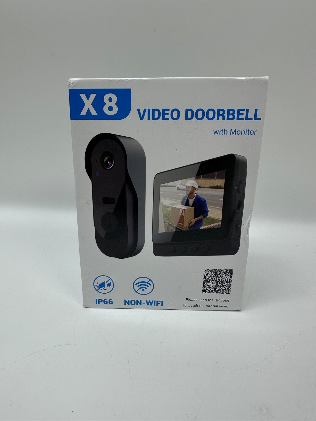 X8 Smart Video Doorbell with Monitor – No WiFi Needed, IP66