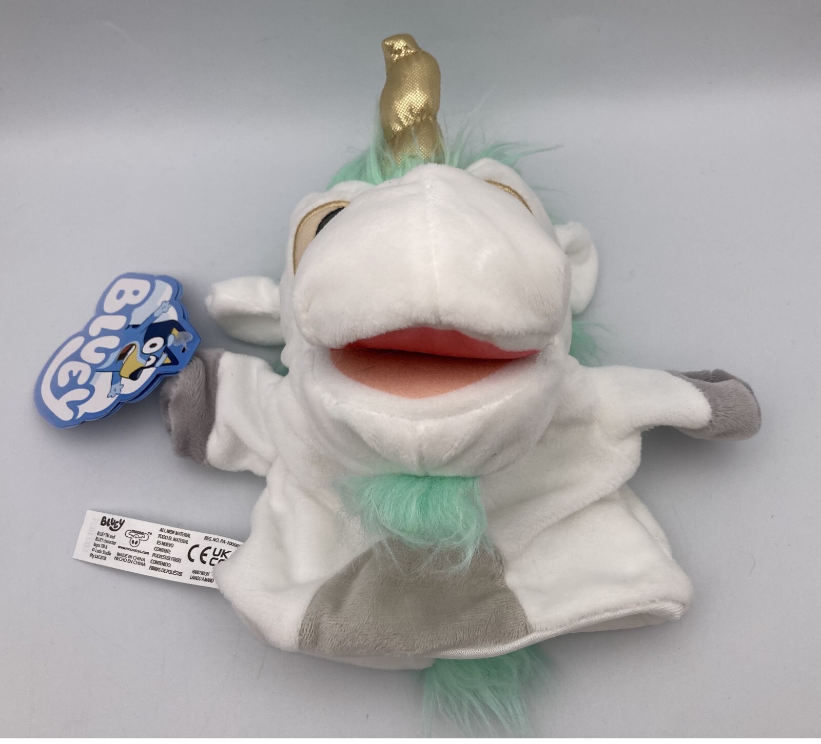 Bluey UNICORSE Plush Puppet Unicorn Horse Toy NEW