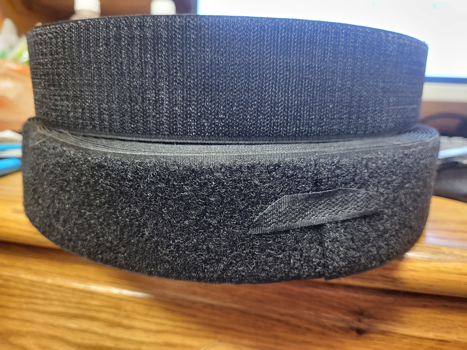 Hook and Loop sew on BLACK  Heavy Duty  2" and 4 "  by the Yard  Bounce  Repair