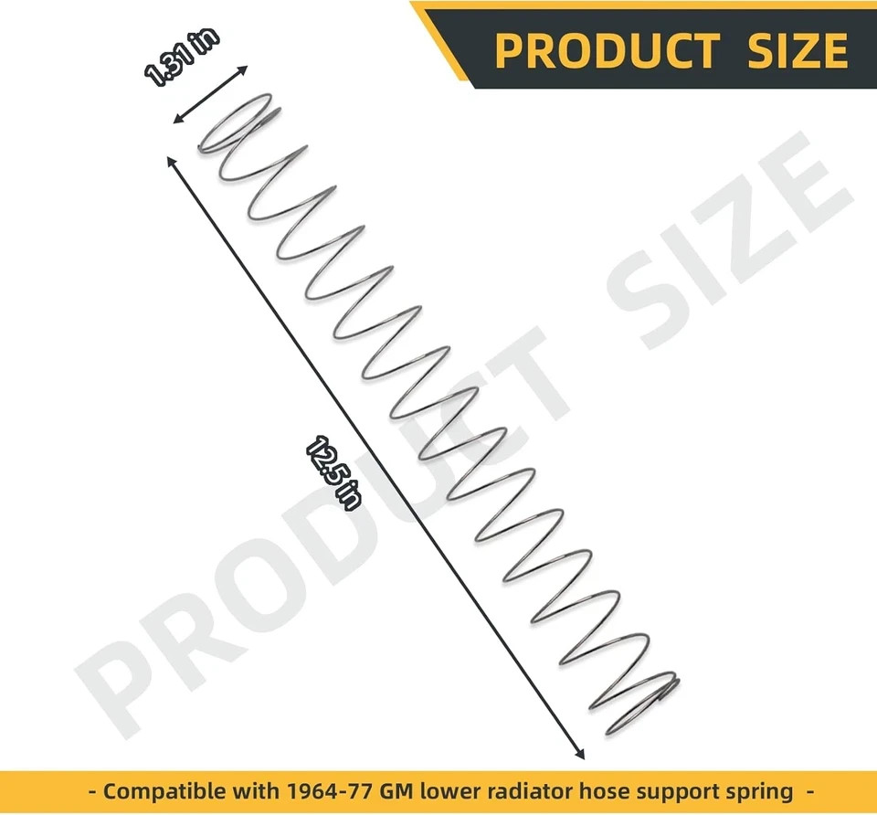 Compatible with 1964-77 GM Lower Radiator Hose Support Spring, Radiator Spring,
