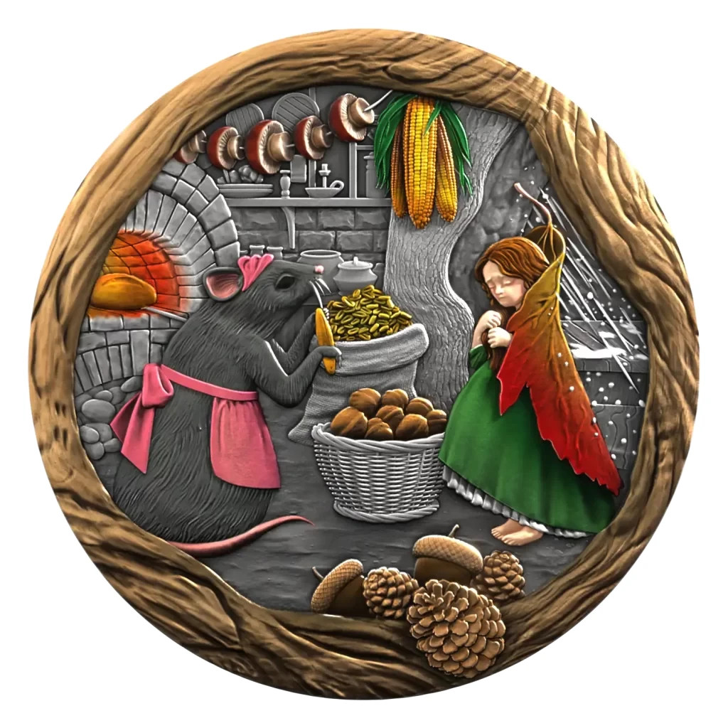 1 Dollar Silver Coin “Thumbelina” H. C.  Andersen Fairy Tale Collectible Limited