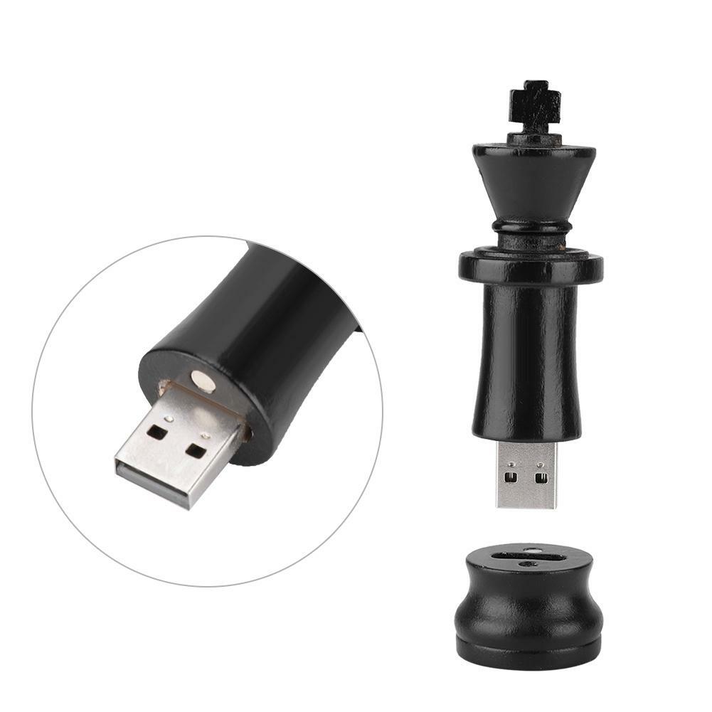 Black Wooden Chess Data Storage USB 2.0 Flash Drive U Memory Disk USB1.1 16GB