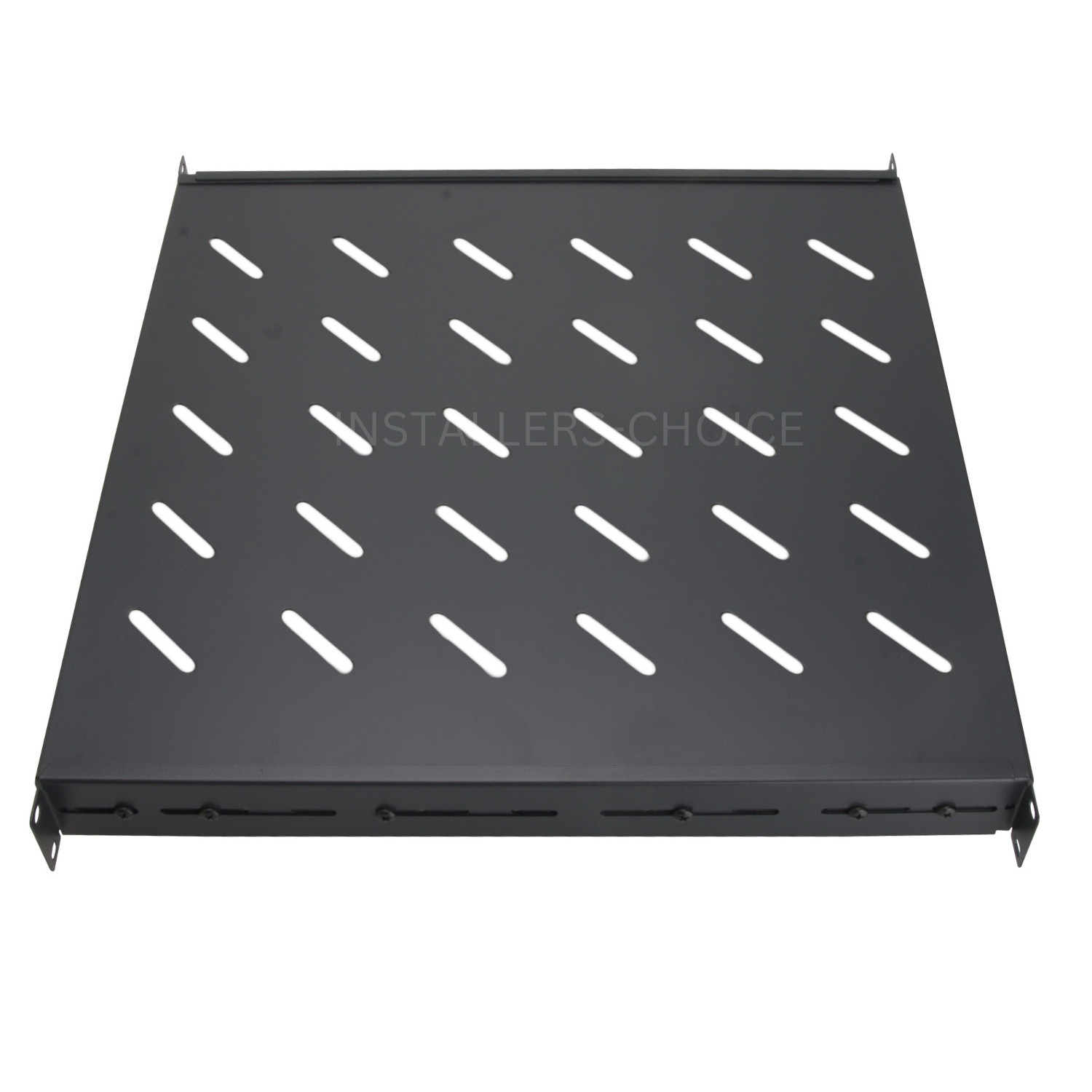 1U Vented Server Shelf 19" Adjustable Rack Mount 18"-42" Depth, 40lb Capacity