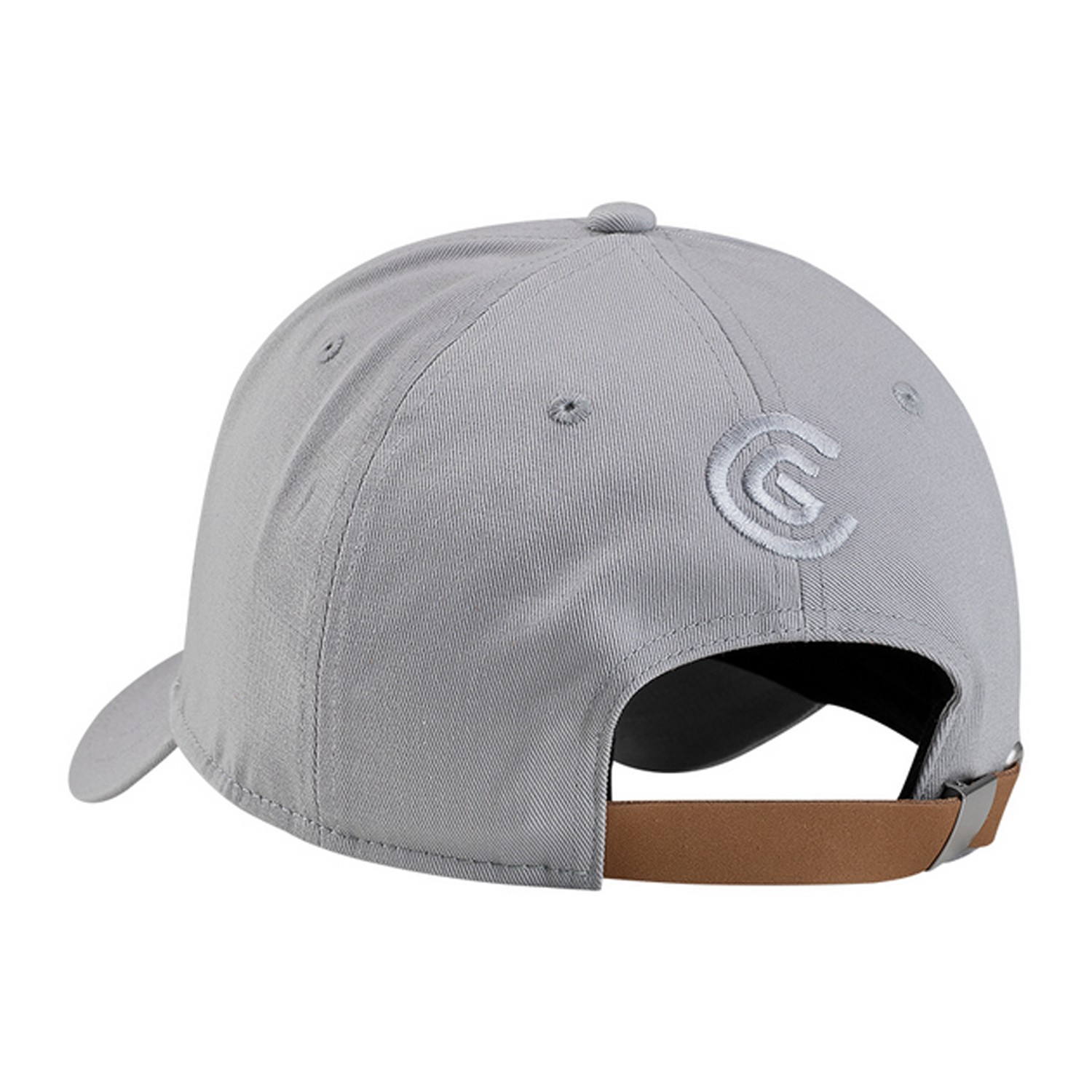 NEW Cleveland Golf Grey Leather Patch Adjustable Golf Hat/Cap