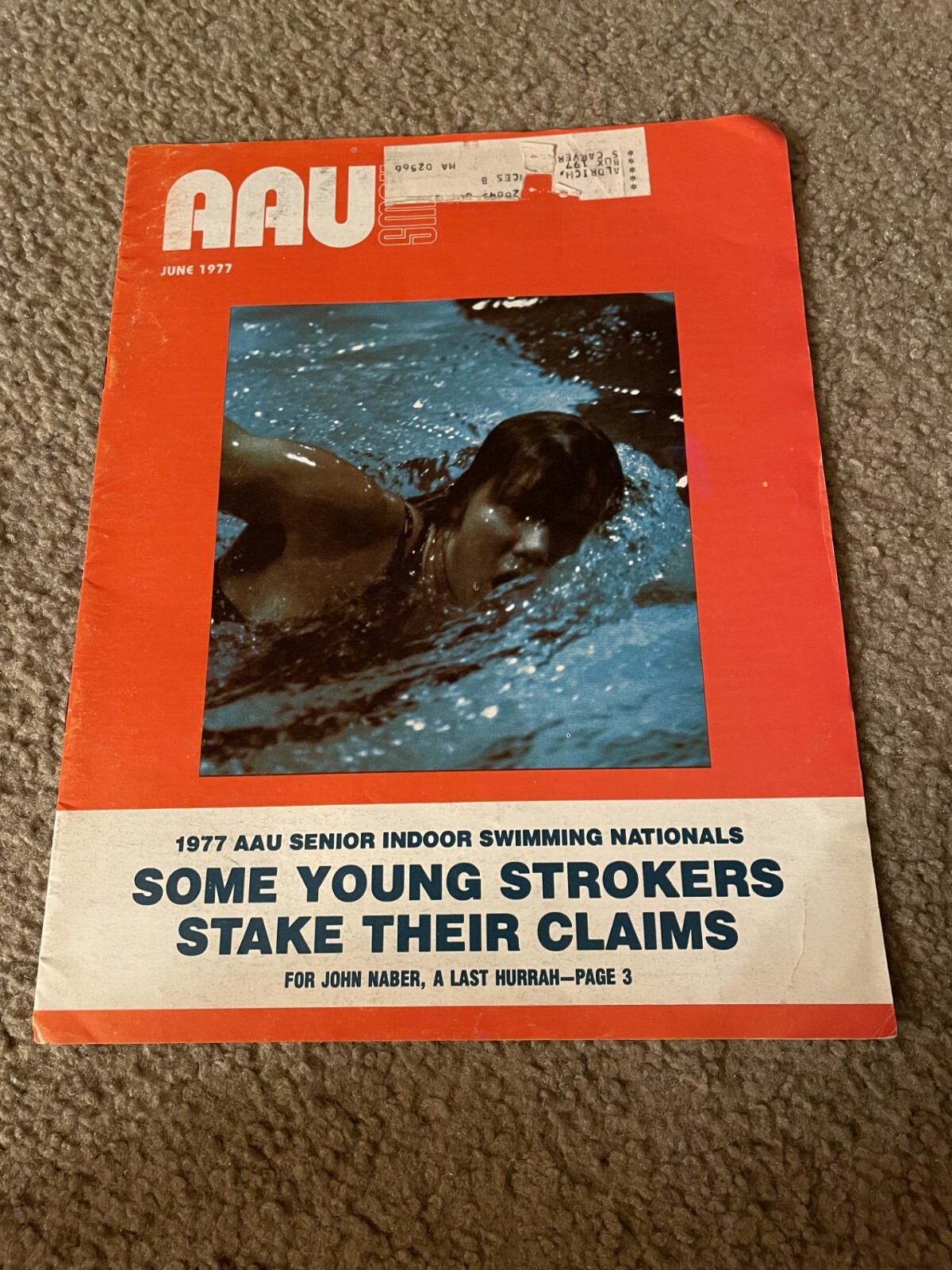 Vintage A.A.U. NEWS MAGAZINE 1977 AAU SENIOR INDOOR SWIMMING NATIONALS