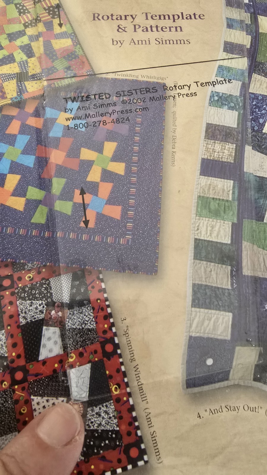 Foundation Impressions Quilt Stencils Twisted Sister Rotary Template & Pattern