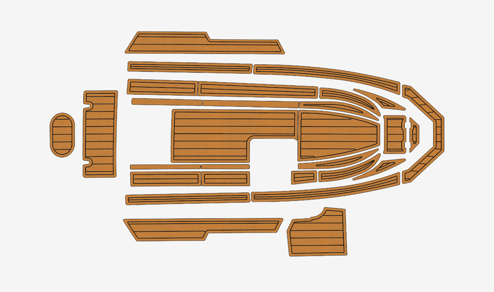 2001-2003 Rendova 12 Floor Cockpit Swim platform 1/4"6mm EVA foam faux mat floor