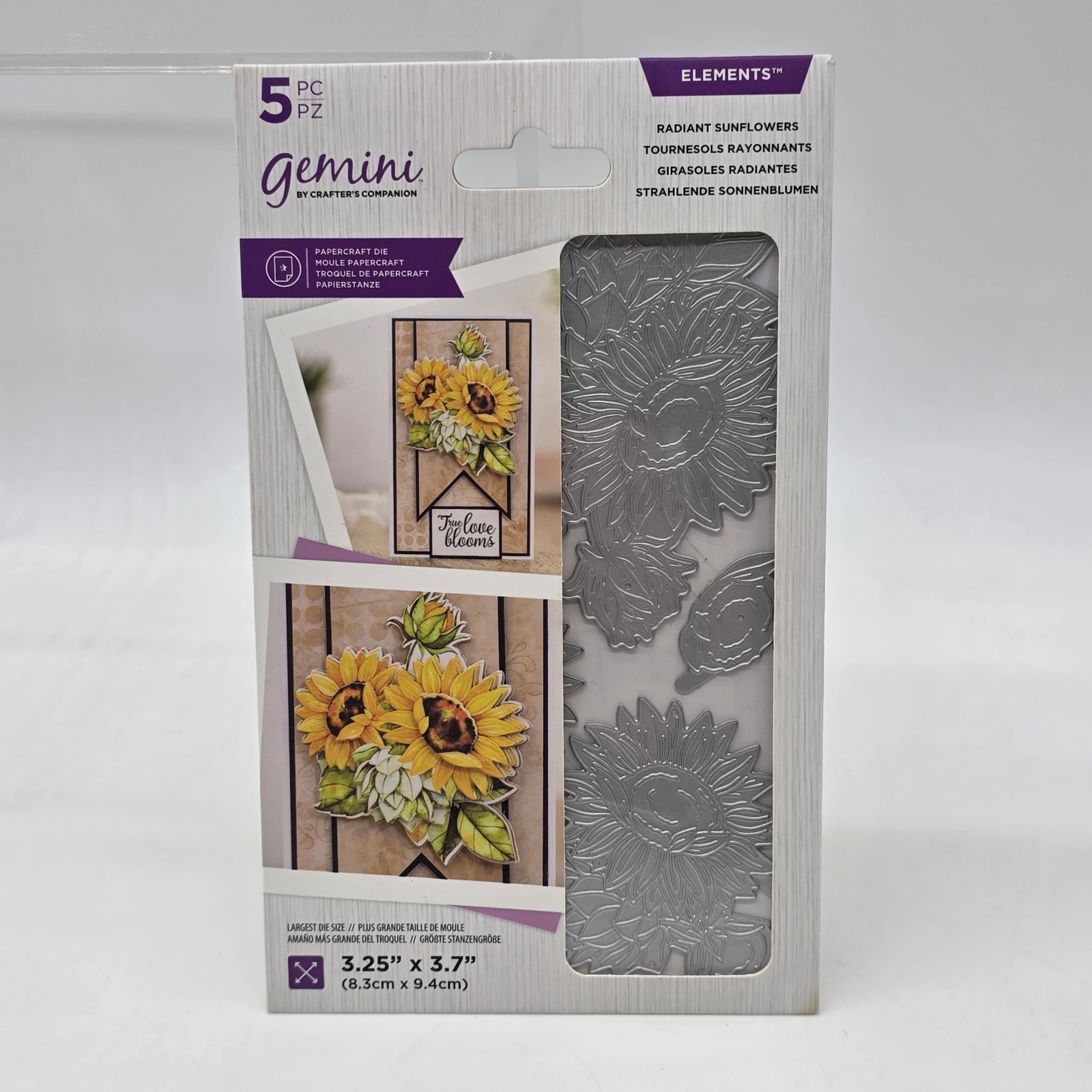 Crafters Companion GEMINI Radiant Sunflower Papercraft Metal Die 5PC