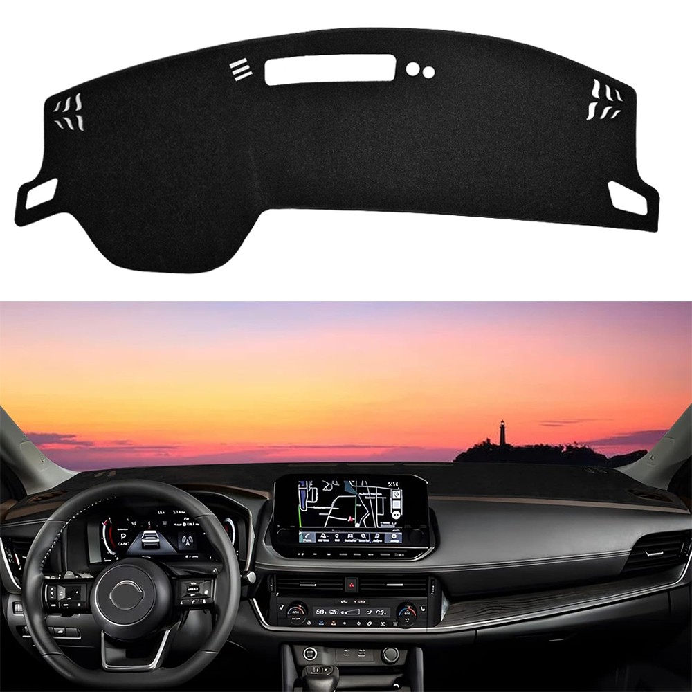 For 2021-2025 2026 Nissan Rogue Dash Cover Mat Non-Slip Dashboard Carpet Dashmat