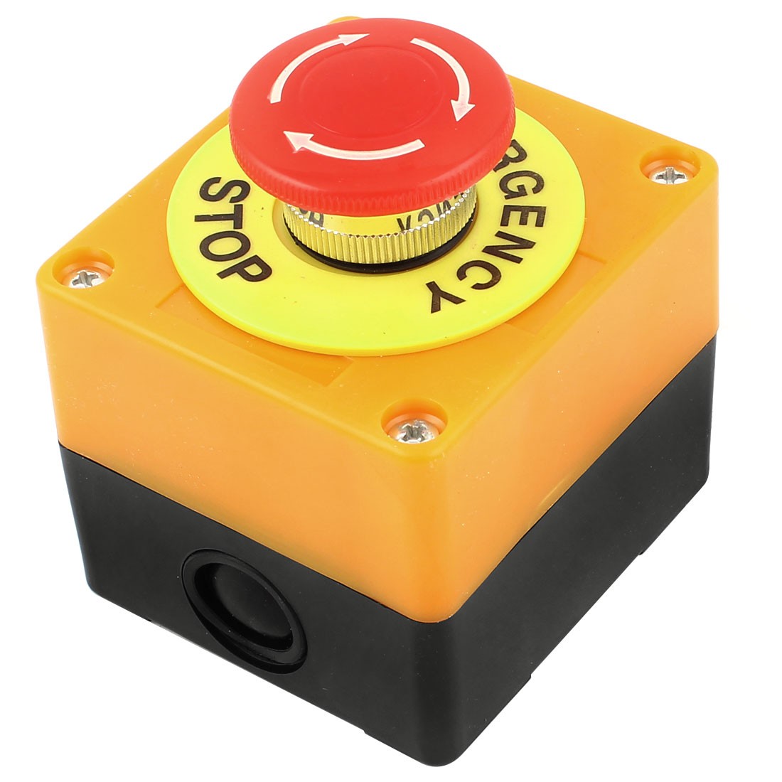 Red Sign Mushroom Emergency Stop Pushbutton Switch Station Twist Release 1 NO NC