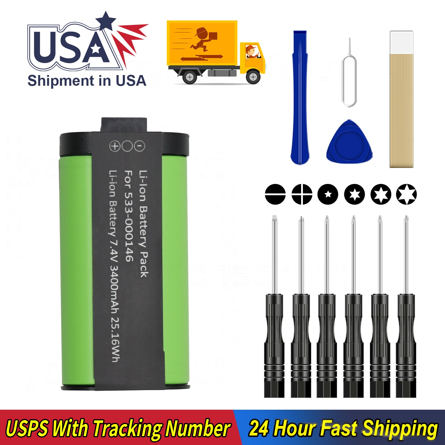 3400mAh Extended 533-000146 Battery for Logitech UE Megaboom 3 S-00171 Speaker