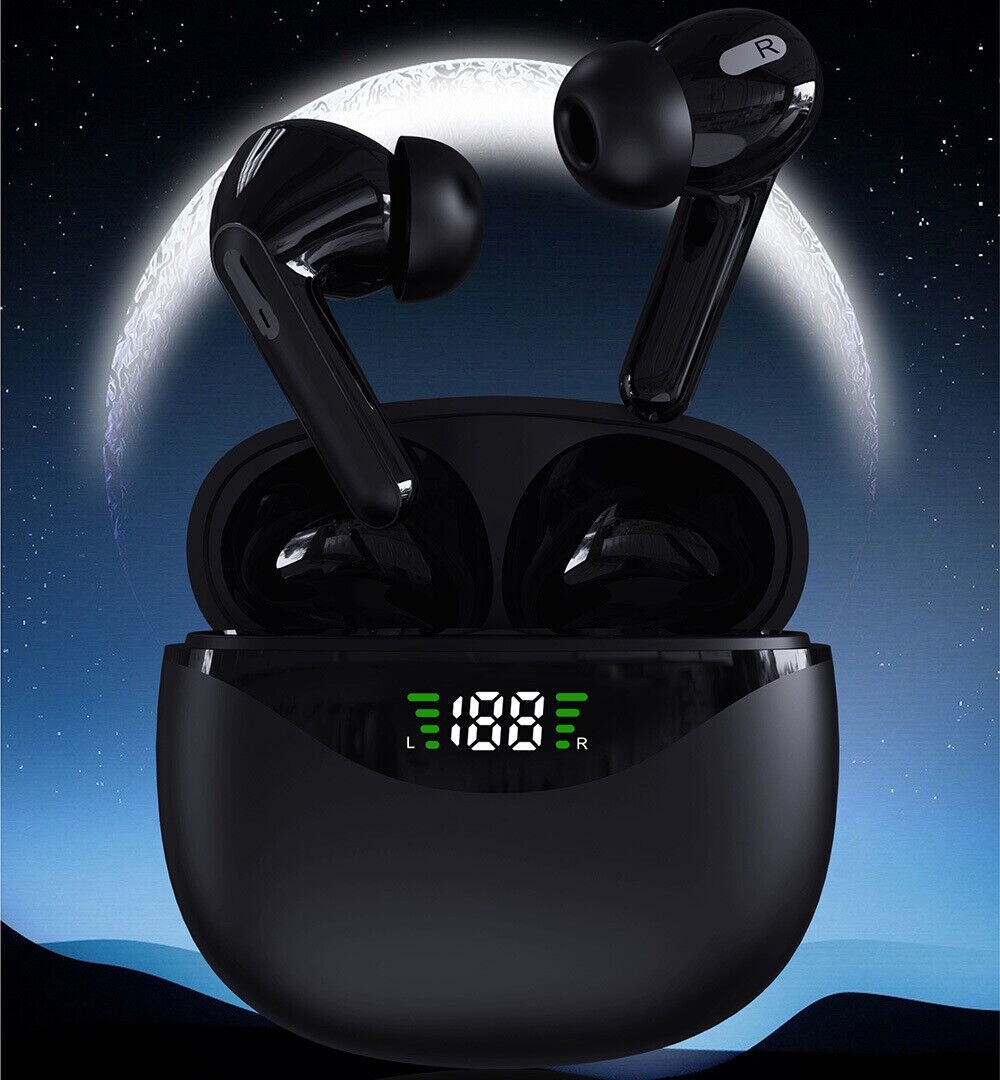 Bluetooth Earbuds Headset 5.3 Wireless Noise Cancelling with Charging Case TWS