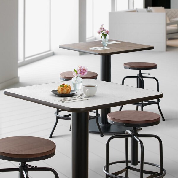 36'' Square Restaurant Table Top with Ash Laminate Top Finish