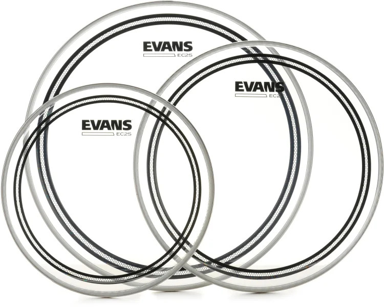Evans EC2 Clear Tom Pack - 10", 12", and 14" Heads