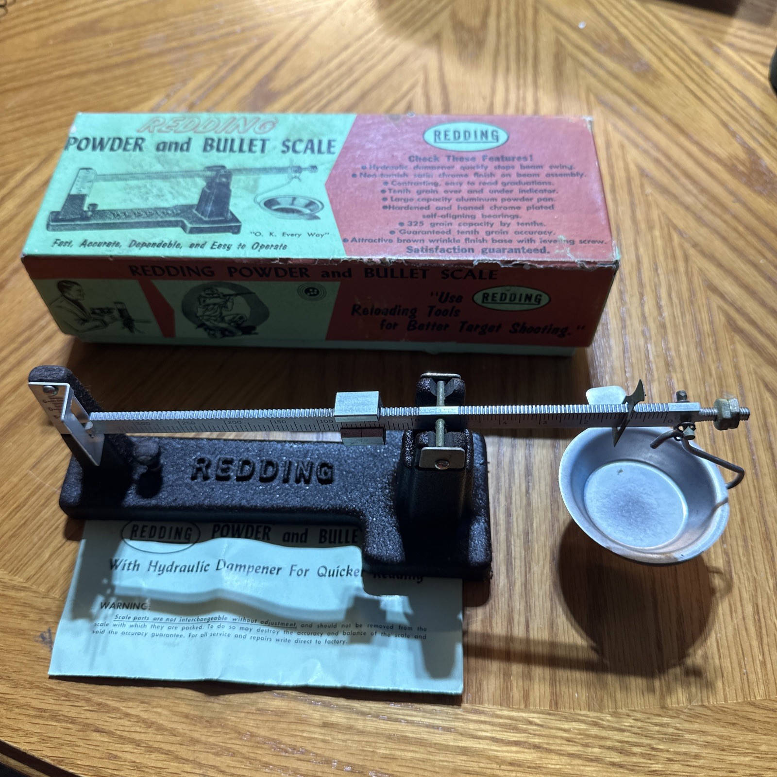 Redding Powder And Bullet Scale With Box And Paperwork