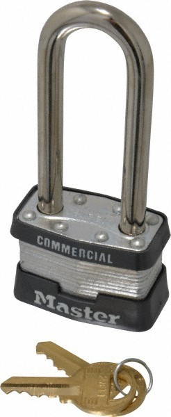 Lock Padlock: 1LJ Laminated Steel, Keyed Different, 1-3/4" Wide box of 6
