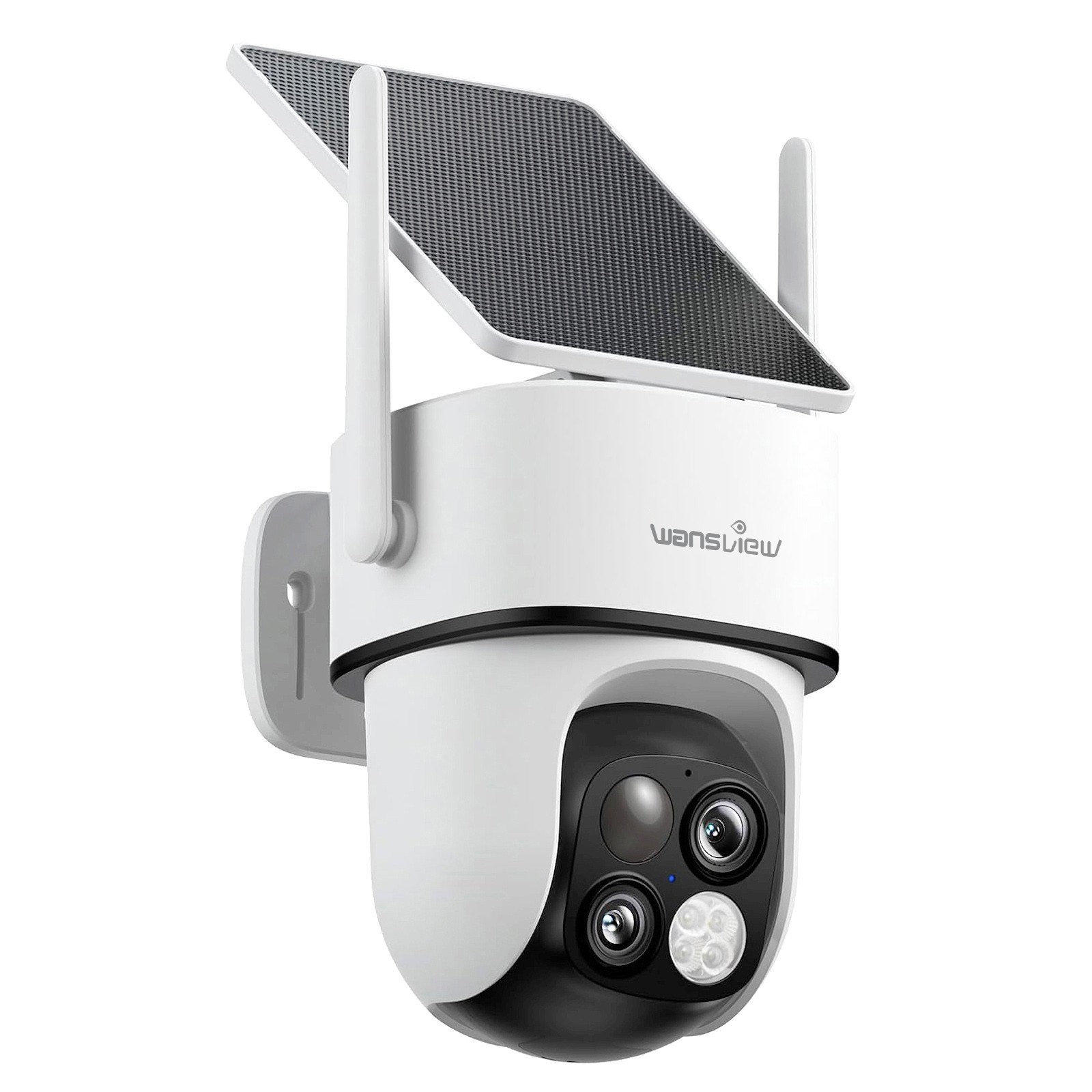 Wansview B7 Dual Lens 2K Solar Security Camera Outdoor 64X Zoom Wireless WiFi