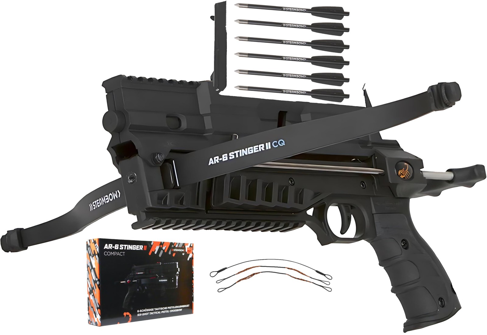 Steambow AR-6 Stinger II Compact 6-Shot Repeating 15 inches x 17.5", black