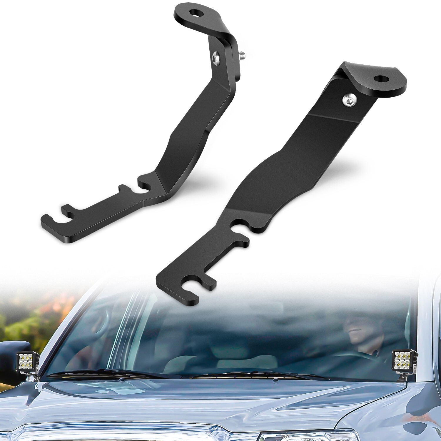 Nilight Ditch Light Mounting Brackets for Work Lights on Toyota Tacoma 1995-2004