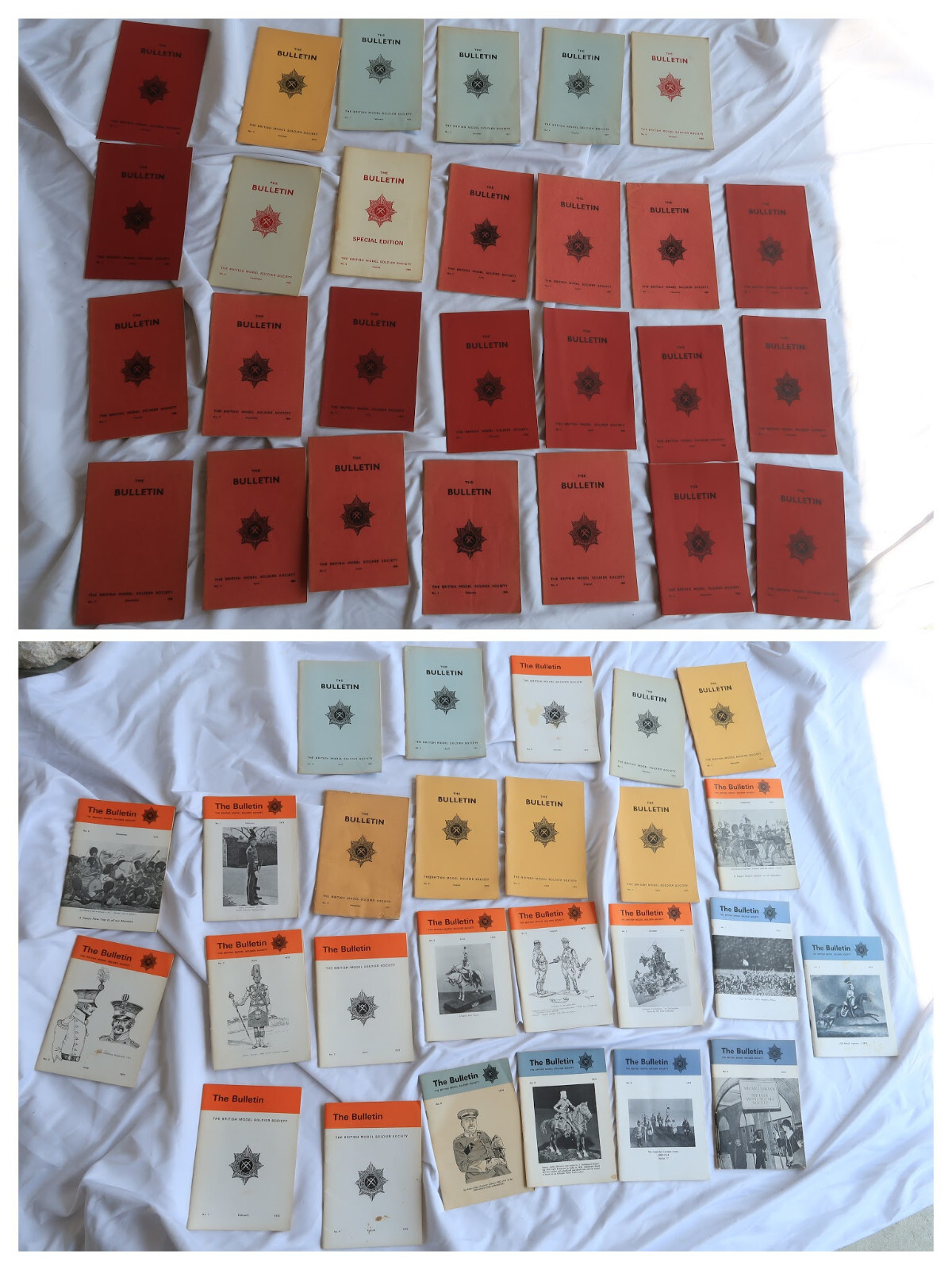 The Bulletin British Model Soldier Society Vintage 60s Catalog Lot 50+ Catalogs