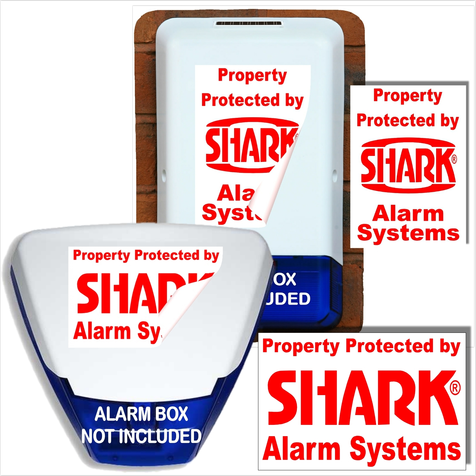 Burglar Alarm Bell Box Stickers Warning Signs Security Home Premises Business