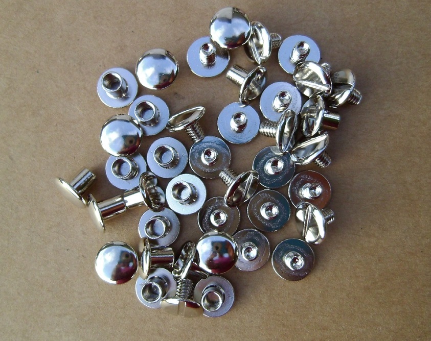 20 Pack Plain Silver Chicago Screws 1/4" Belts Bridles Leather Craft NEW