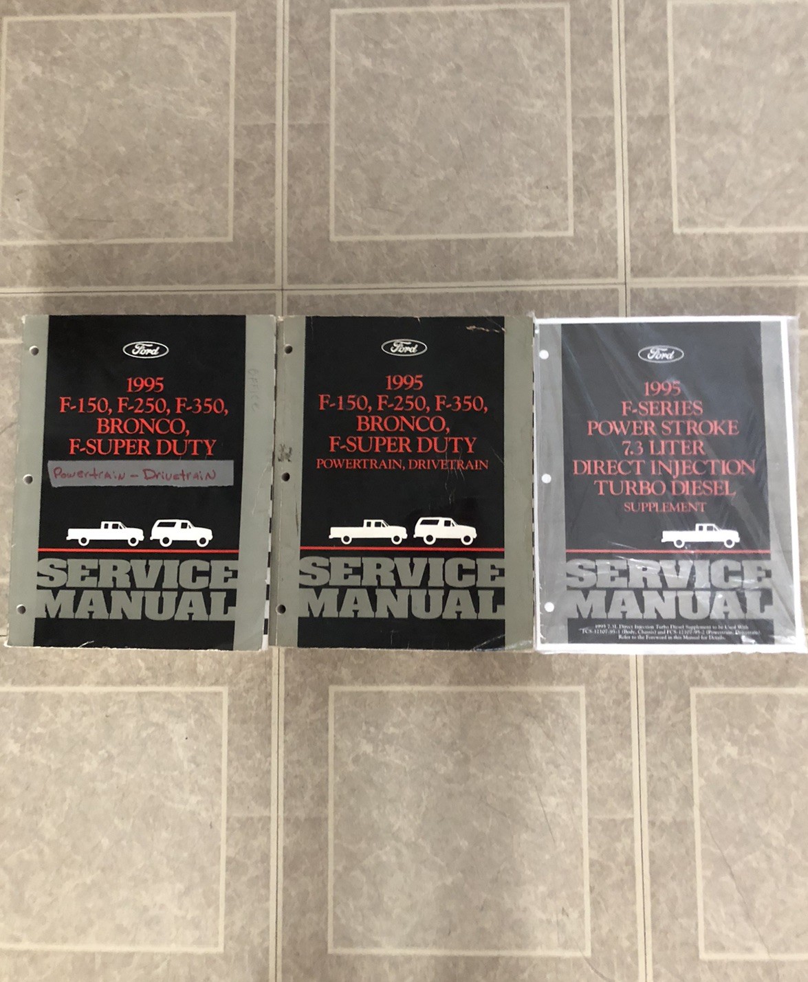 1995 Ford Truck F 150 250 350/Bronco Work Shop Factory Service Repair Manual Set