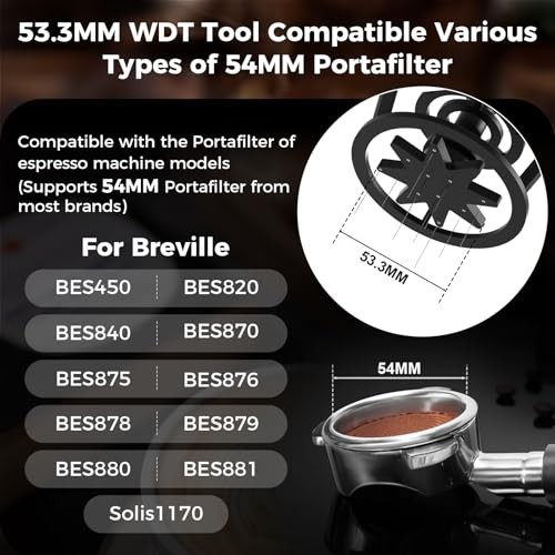 Espresso Coffee V3 WDT Tool, 54mm Stirrer Distribution Tool, Equipped 54MM