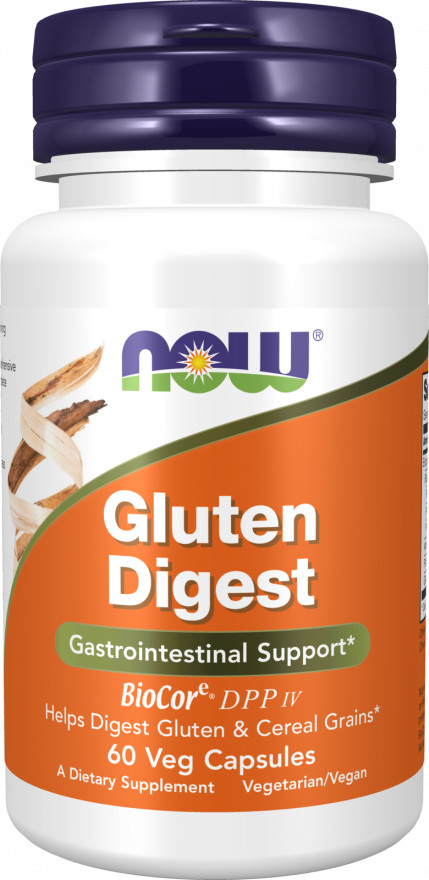NOW FOODS Gluten Digest 60 Veg Caps Gastrointestinal Support