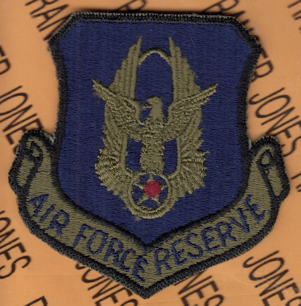 USAF Air Force Reserve AFRES OD Green & Black BDU ~3.25" patch c/e