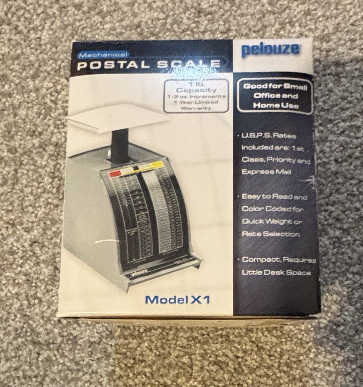 Postal Scale Pelouze Deluxe 1LB. Capacity Model X1 Deluxe Postal Scale