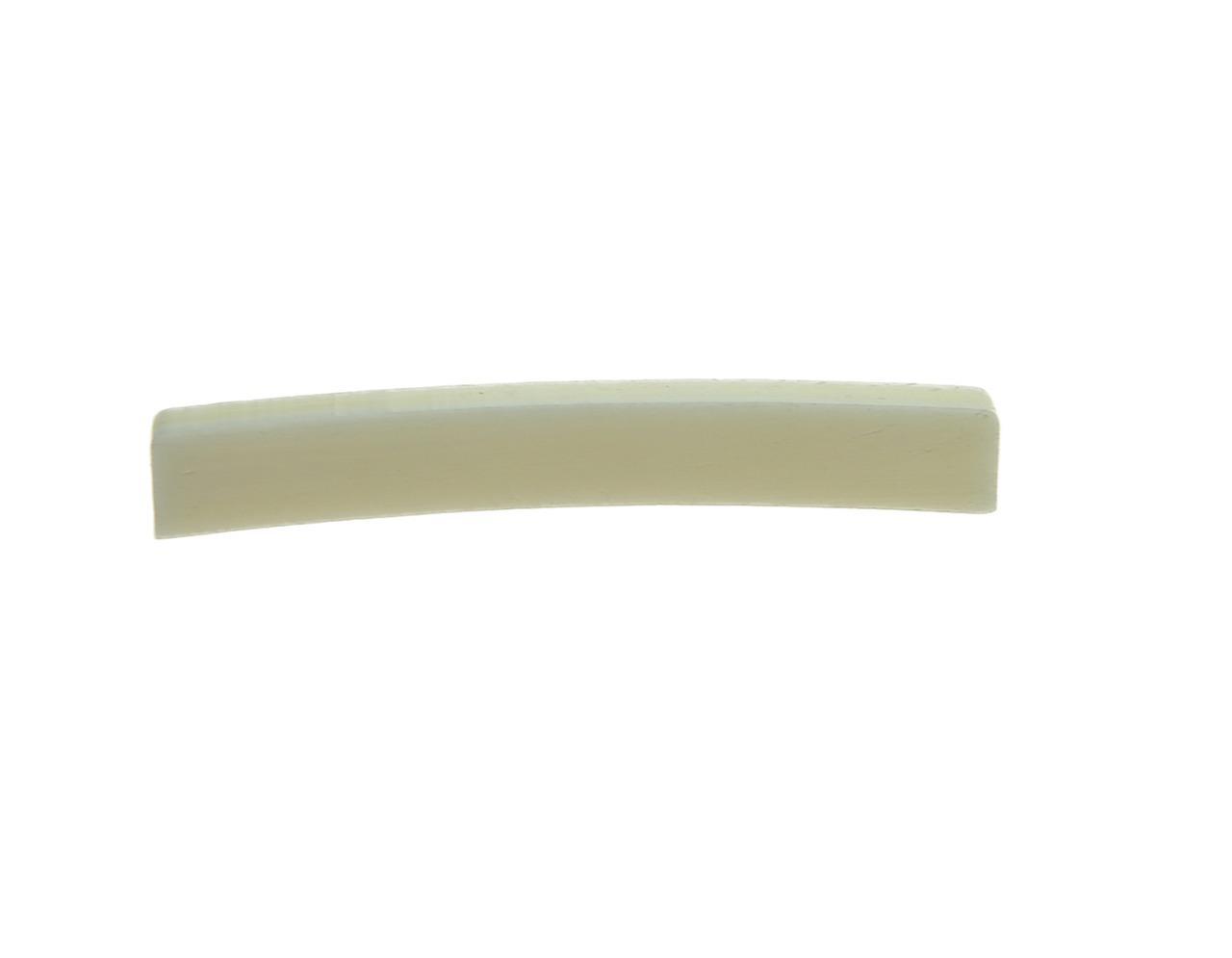 44.5mm No Slots Pure Bone Nut Curved Bottom Blank Guitar Bone Nut 44.5x3.3x6