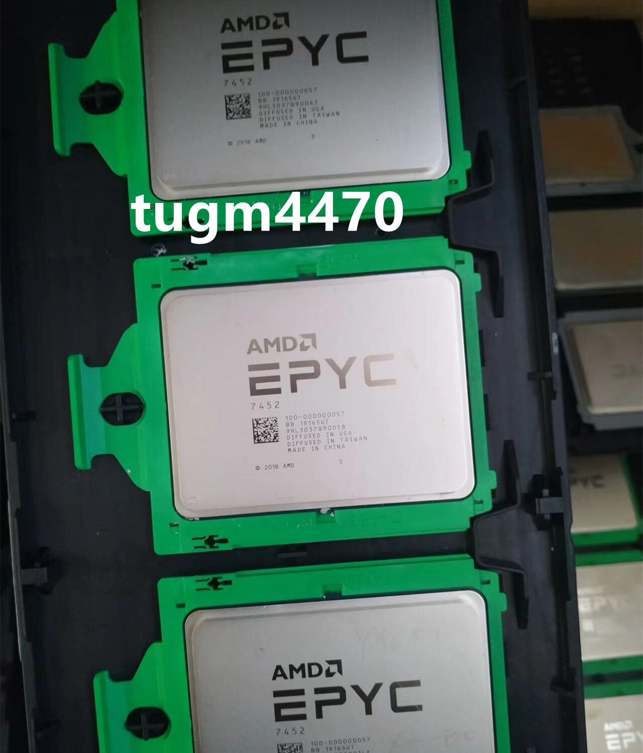 AMD EPYC 7452 cpu processor 32 cores 64 threads 2.35GHz up to 3.35GHz 155w