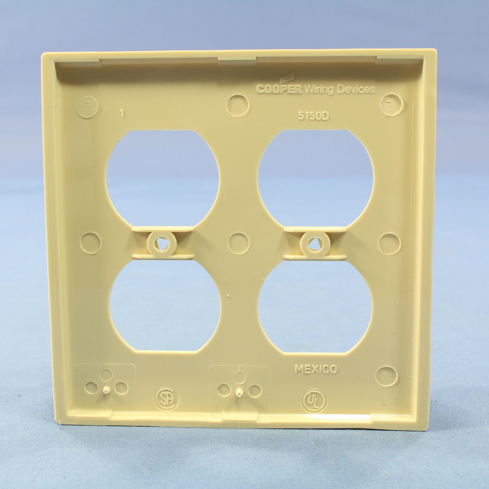 Cooper 5150V Ivory 2-Gang Duplex Receptacle Unbreakable Wallplate Covers 10-Pack