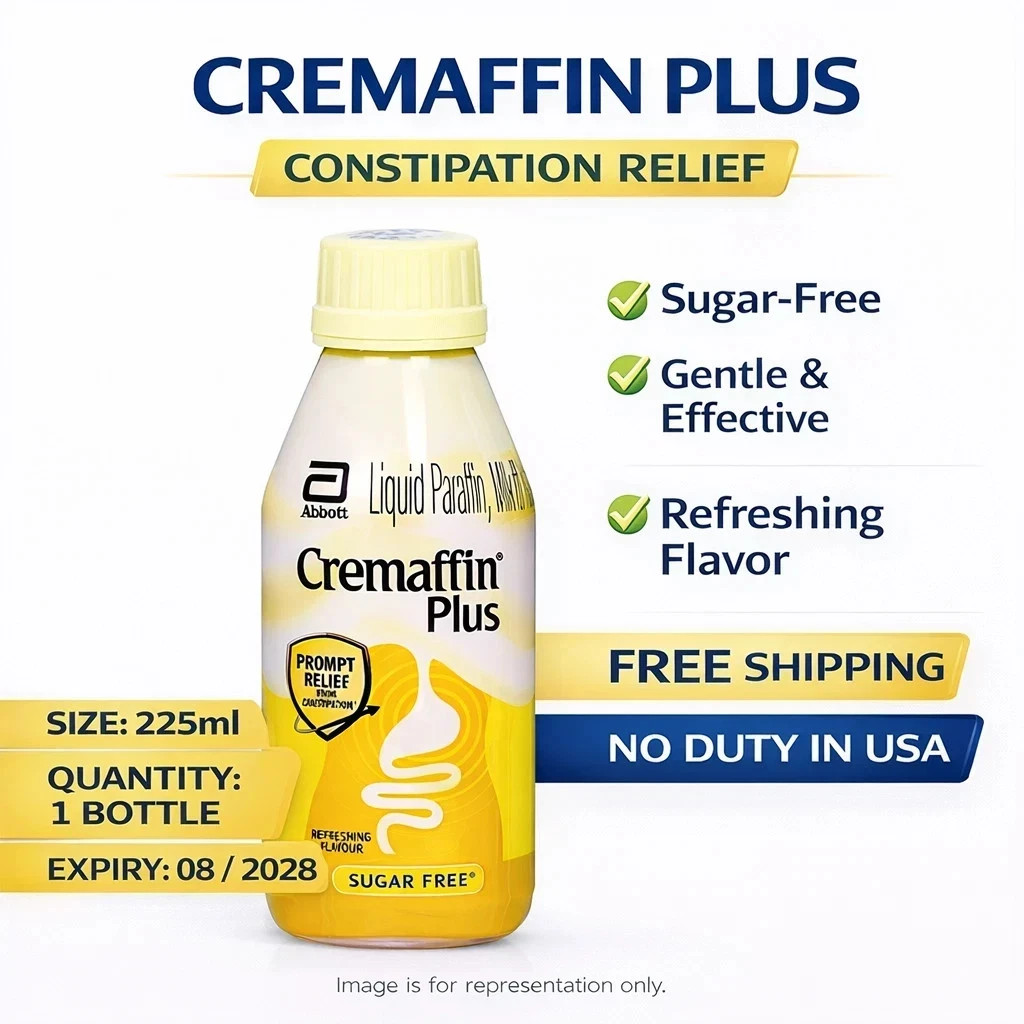 Cremaffin Plus 225ml | Constipation Relief | Sugar-Free | Refreshing Flavor 2028