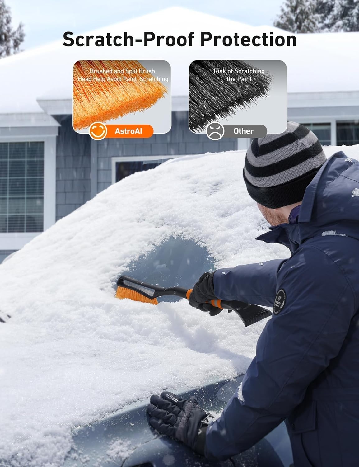 Must-Have 27" Snow Brush & Ice Scraper - Protect Your Windshield This Winter