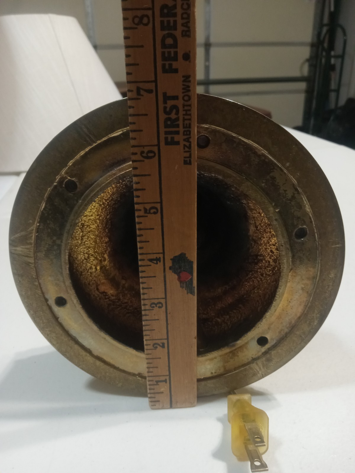 31"H solid brass lamp vintage electric tall heavy