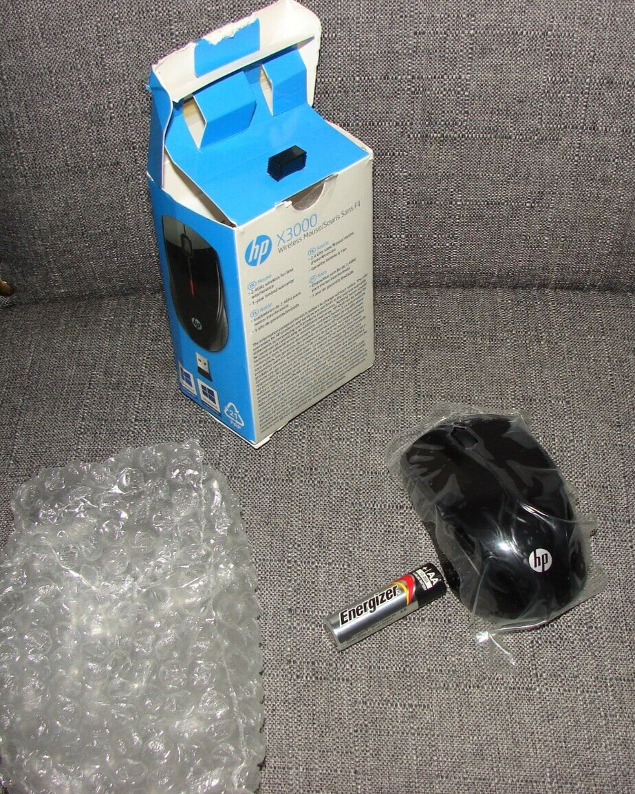 NEW HP X3000 G2 Wireless Mouse - Ambidextrous 3-Button Control, & Scroll Wheel
