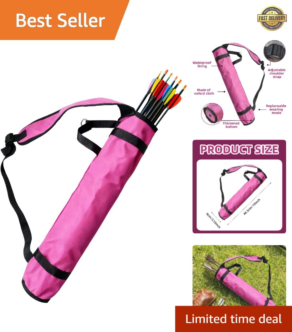 Spacious 20-Arrow Quiver | Adjustable Oxford Cloth Holder for Archery Adventures